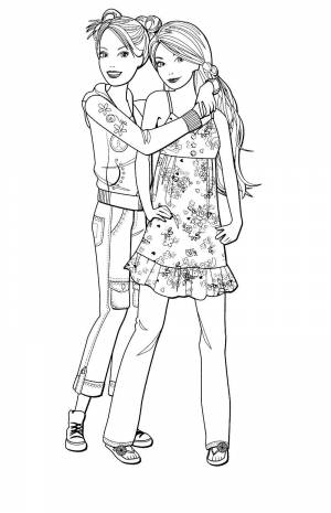 Раскраски Раскраска Барби и ее друзья мода