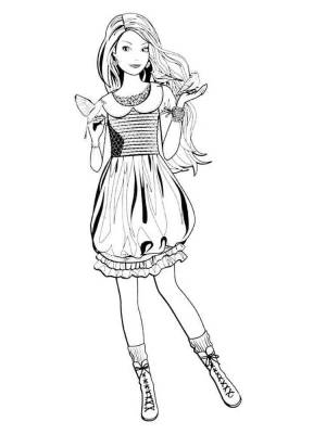 Раскраска Модница