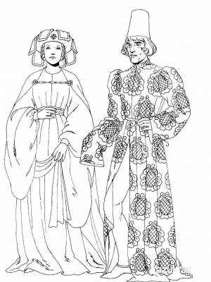 Раскраски мода, Раскраска Старинная мода мода