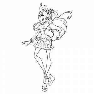 Раскраска Флора