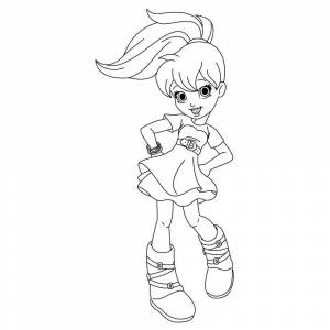 Раскраска Модница Полли