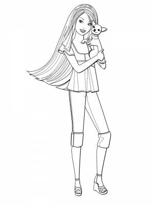 Картинка Модница  раскраску для детей