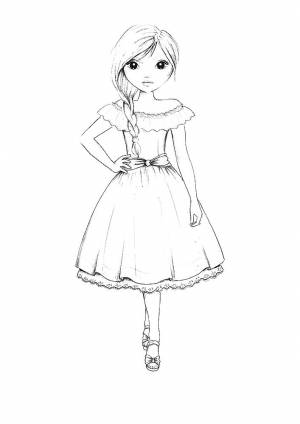 Раскраска Топ модель