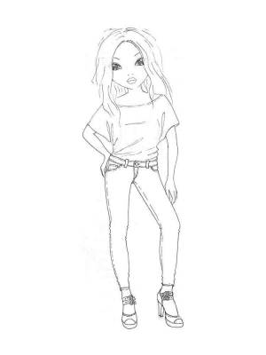 Раскраска Топ Модель