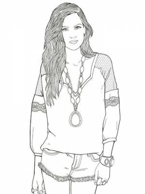 Раскраска Топ модель   в формате