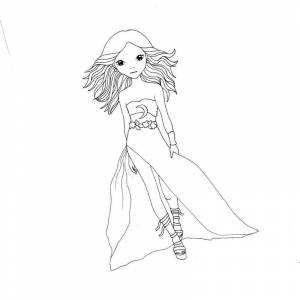 Раскраска ослепительная топ модель