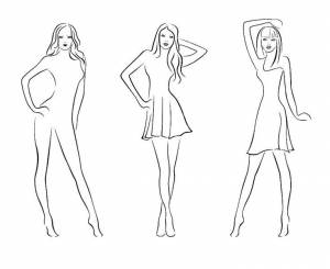 Раскраска Топ Модель