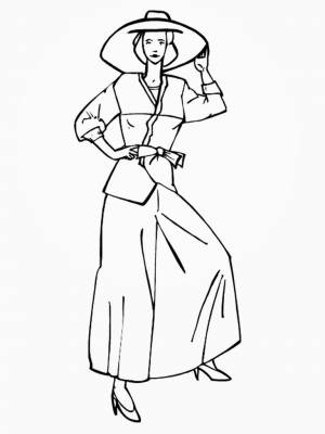 Раскраска Топ-модель