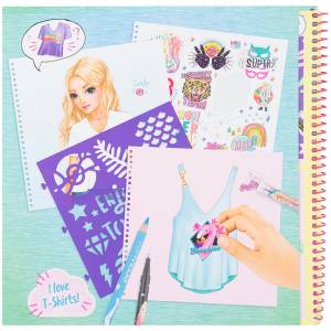 Альбом для творчества и рисования TOP Model Дизайнер футболок Раскраска Топ модель для девочек Depesche