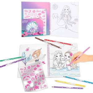 Альбом TOPModel Fantasy для раскрашивания с пайетками