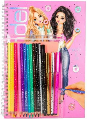 Альбом раскраска TOPModel для раскрашивания с канцелярией и наклейками