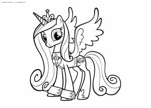 Раскраска Принцесса Каденс