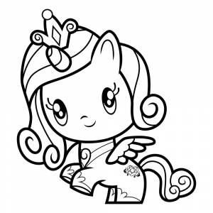 Раскраска Поняшка Принцесса Каденс
