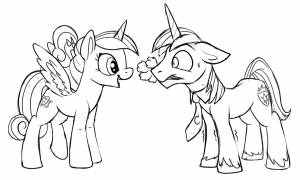 Раскраски пони каденс и искорка