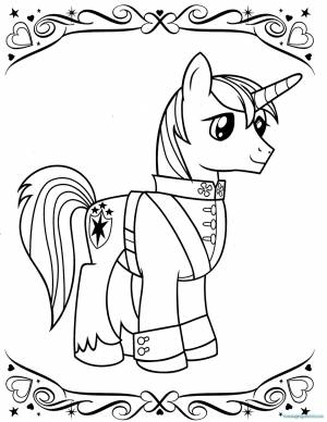 Раскраски пони Шайнинг Армор  и  онлайн