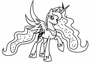 Раскраска Пони Луна