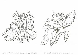 DataLife Engine > Версия для печати > Раскраска селестия и луна