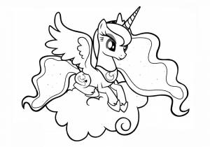 Раскраски пони Принцесса Луна  и  онлайн
