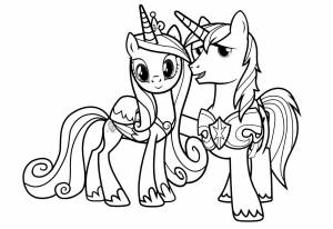 Раскраска пони каденс