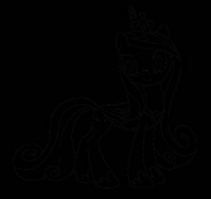 Милая пони раскраска