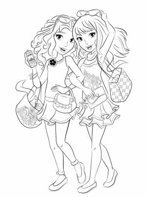 Картинка Сестры  раскраску