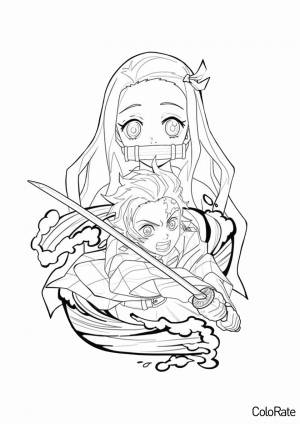 Раскраска Брат и сестра