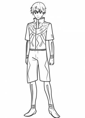 Раскраска Канеки Кен в полный рост