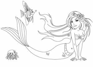 Раскраски Барби Русалки