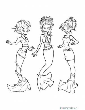 Барби Приключения Русалочки Юные русалки» раскраска для детей