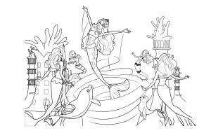 Раскраска Барби Русалочка