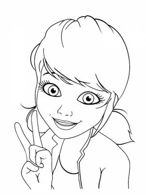 Раскраска Маринет картинка в формате  онлайн