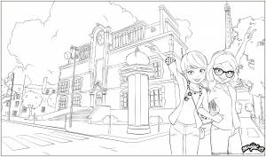 Раскраска Маринетт и Аля