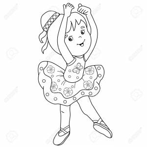 Coloring Page Outline Of Cartoon Ballet Dancer Or Ballerina
