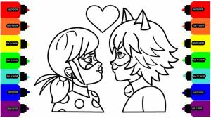 Леди Баг и Супер Кот Miraculous Marinette Ledybug Рисуем Раскраски для Детей