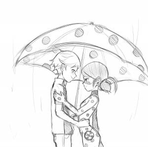 Маринетт рисунок для срисовки