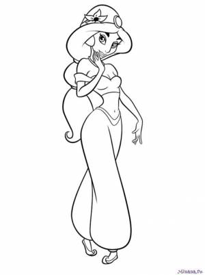 Раскраска Princess Jasmine