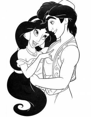 Раскраска Принцесса Жасмин