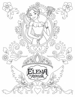 Раскраска Елена из Авалора