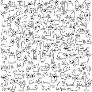 раскраски на тему кошки раскраски антистресс с кошками