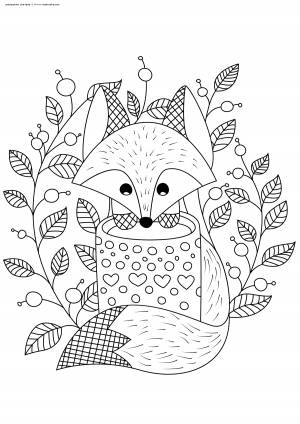 Раскраска Лисенок