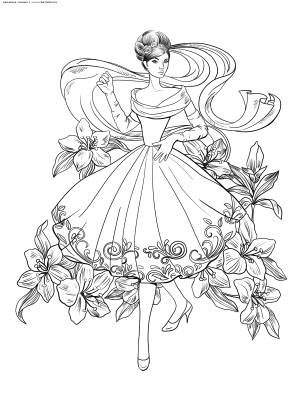 Раскраска Элегантная девушка