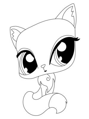 Черно-белые картинки с Литл пет шоп для раскрашивания