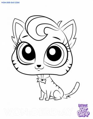 Раскраска Кошка из Литл Пет Шоп