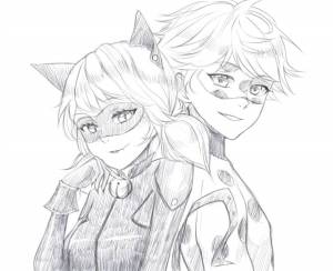 Маринетт рисунок для срисовки