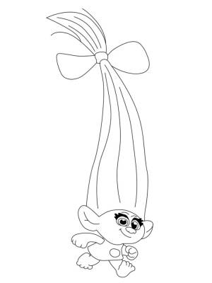 Распечатать раскраски Тролли для самых маленьких