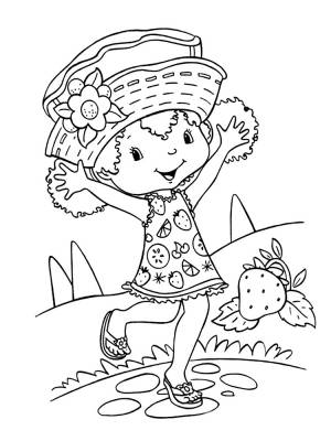 Распечатать раскраски Шарлотта Земляничка для самых маленьких