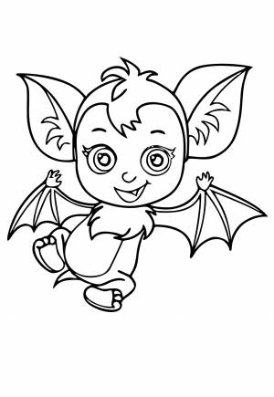 Раскраска Вампирина Летучая Мышь