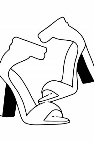 Раскраска туфли на высоких каблуках ♥ Онлайн и !