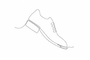 Непрерывные простые линии формируют образ обуви для официальных офисных работников простая линия непрерывная линия простой дизайн