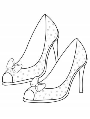 Раскраски Туфли для девочек